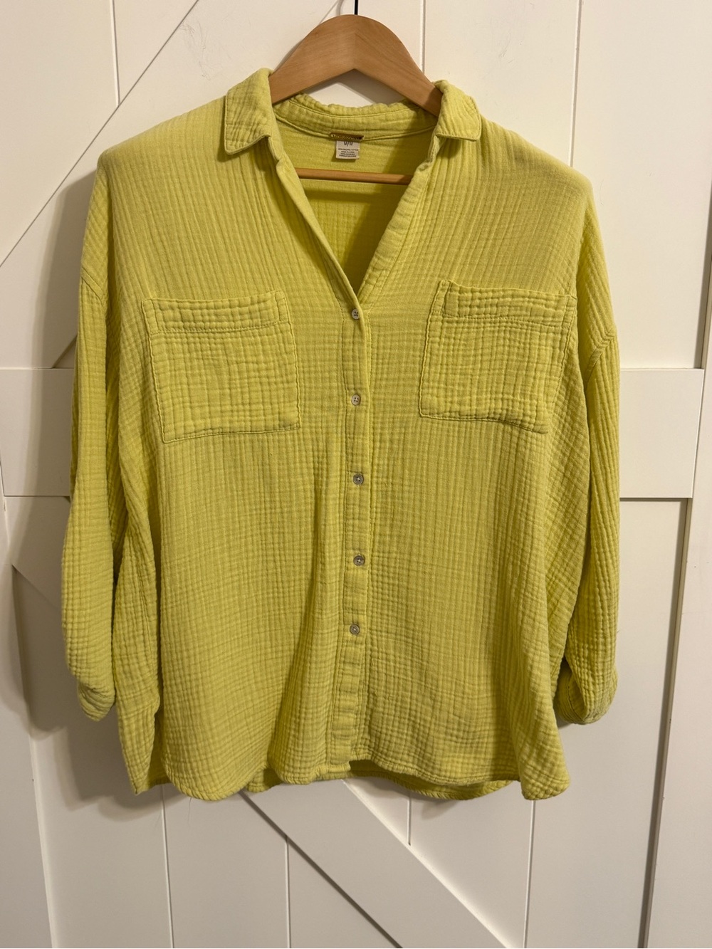 Magaschoni Lightweight Organic Cotton Tee in Yellow Green Women’s Medium